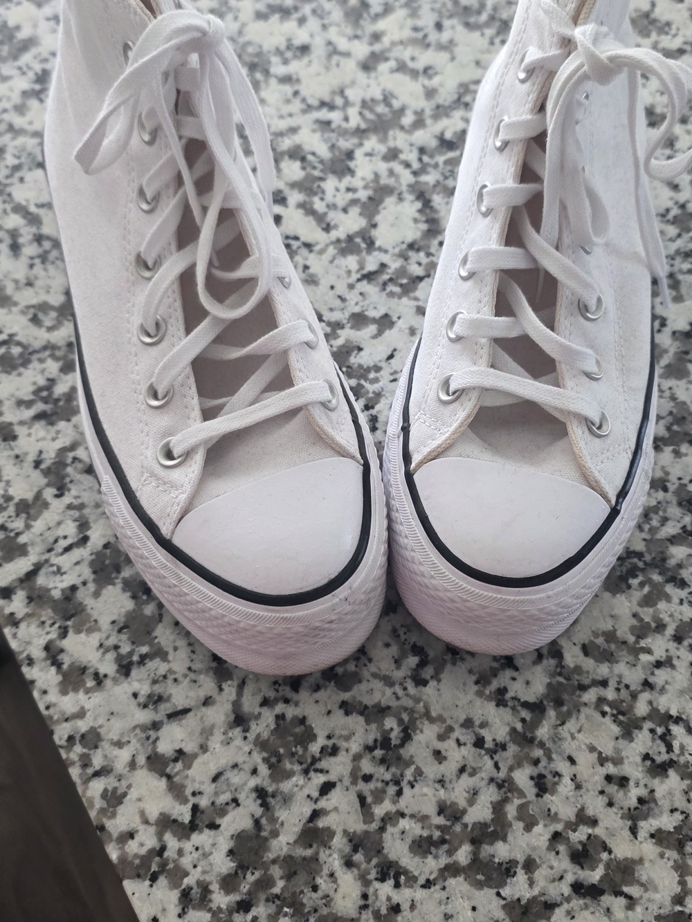 Classic White Canvas High-Top Sneakers - Women's